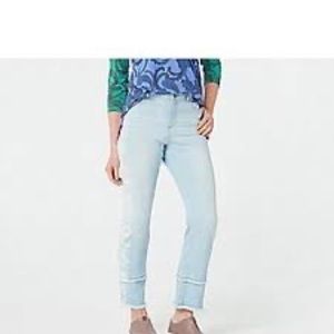 Logo High Rise Wide Leg Cropped Jeans-size 8